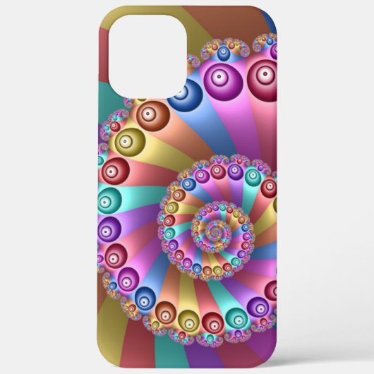 美しいレインボーカラー抽象芸術フラクタルアート Case-Mate iPhoneケース (裏面)