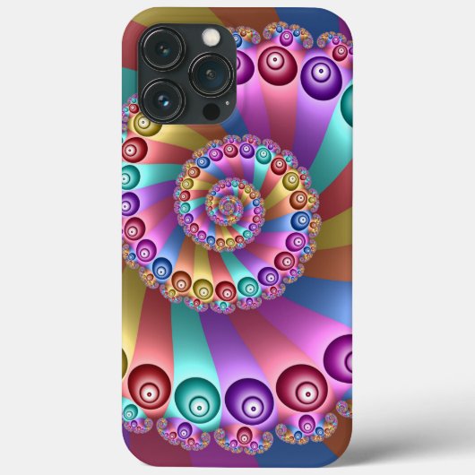 美しいレインボーカラー抽象芸術フラクタルアート Case-Mate iPhoneケース (裏面)