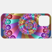 美しいレインボーカラー抽象芸術フラクタルアート Case-Mate iPhoneケース (裏面 (横))
