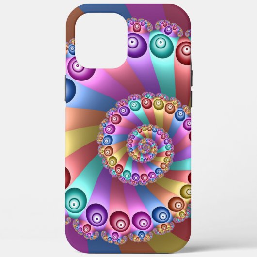 美しいレインボーカラー抽象芸術フラクタルアート Case-Mate iPhoneケース (裏面)