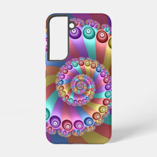 美しいレインボーカラー抽象芸術フラクタルアート SAMSUNG GALAXY S22ケース