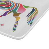 美しいレインボーカラー馬サンダー_コーブ カッティングボード (角)
