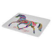 美しいレインボーカラー馬サンダー_コーブ カッティングボード (角)