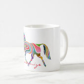 美しいレインボーカラー馬サンダー_コーブ コーヒーマグカップ (正面右)
