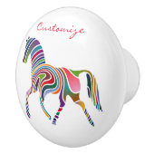 美しいレインボーカラー馬サンダー_コーブ セラミックノブ (右)