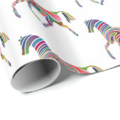 美しいレインボーカラー馬サンダー_コーブ ラッピングペーパー (ロールコーナー)
