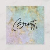 *~*美しいレインボーグライマー金ゴールド名刺 スクエア名刺 (正面)