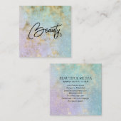 *~*美しいレインボーグライマー金ゴールド名刺 スクエア名刺 (正面/裏面)