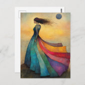 美しいレインボードレス ポストカード (正面/裏面)