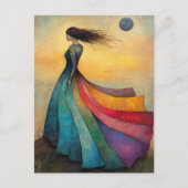 美しいレインボードレス ポストカード (正面)