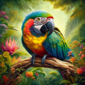 美しいレインボーパロットネクタイ ネクタイ