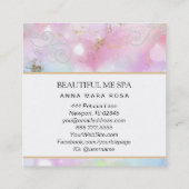 *~*美しいレインボー金ゴールド名グランジ刺 スクエア名刺 (裏面)