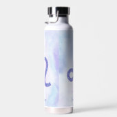 美しいレオ星占いサインパーソナライズされたパープル ウォーターボトル (右面)