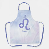 美しいレオ星占いサインパーソナライズされたパープル エプロン (正面)