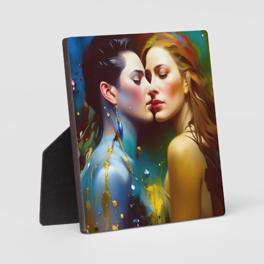 美しいレズビアン好カラフルき絵画たち フォトプラーク (正面)