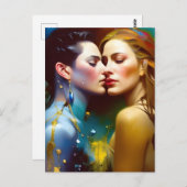 美しいレズビアン好カラフルき絵画たち ポストカード (正面/裏面)