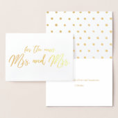 美しいレズ結婚ビアンのおめでとう書 箔カード (ディスプレー)