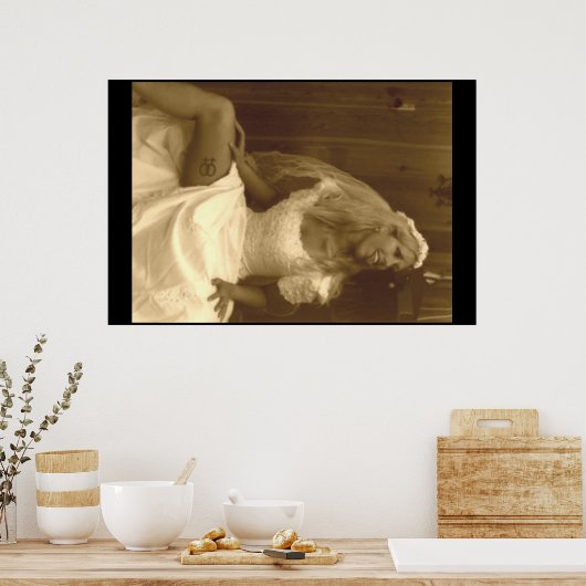 美しいレズ結婚ビアンのドレス02 ポスター (キッチン)