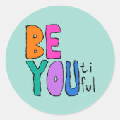 美しいレタリングへカラフル ラウンドシール (正面)