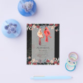 美しいレッドカーディナル 鳥の結婚式招待状 チラシ (シングル)