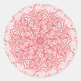 美しいレッドスタークリスマスホリデースタンプ ラウンドシール