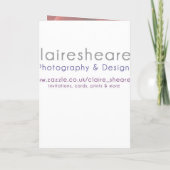 美しいレッドローズ結婚のカード招待状 – ブラック 招待状 (裏面)