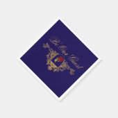 美しいレッドローズ スタンダードカクテルナプキン (角)