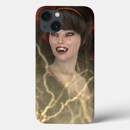 美しいレディヴァンプのハロウィンウィッチスタイル Case-Mate iPhoneケース (裏面)