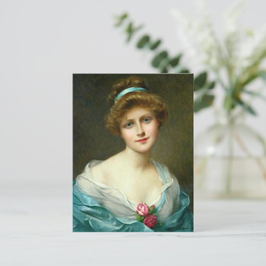 美しいレディーグリーンドレス_GC – はがき (スタンド正面)