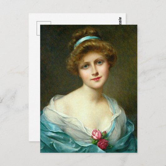 美しいレディーグリーンドレス_GC – はがき (正面/裏面)