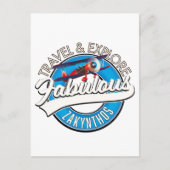 美しいレトロなスタイルのザキントスのロゴ。 ポストカード (正面)