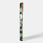 美しいレトロなピンクの赤いバラの水色フローラ Case-Mate iPhoneケース (裏面 / 右)