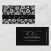 美しいレトロな白黒の名刺 名刺 (正面/裏面)