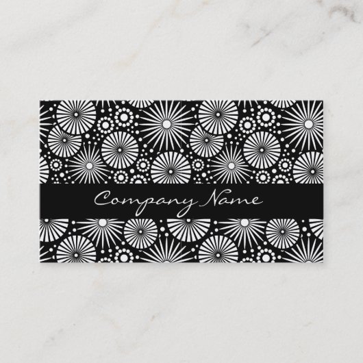 美しいレトロな白黒の名刺 名刺 (正面)