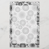 美しいレトロな白黒の文房具 便箋 (正面)