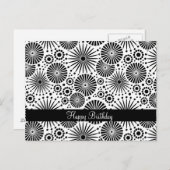 美しいレトロな白黒はがき ポストカード (正面/裏面)