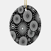 美しいレトロな白黒オーナメント セラミックオーナメント (右)