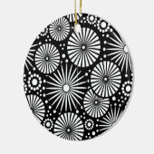 美しいレトロな白黒オーナメント セラミックオーナメント (左)