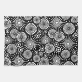 美しいレトロな白黒タオル キッチンタオル (横)