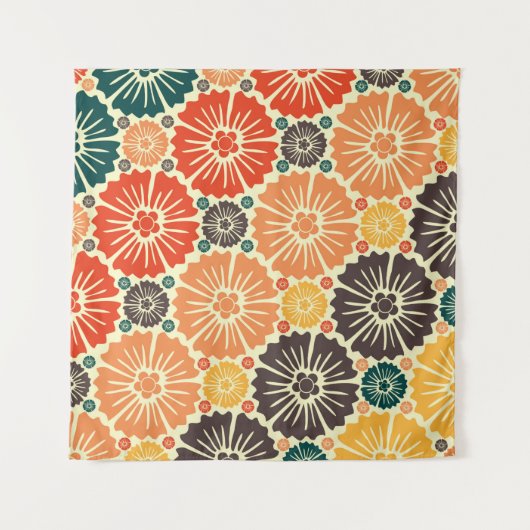 美しいレトロアールヌーボー タペストリー (正面)