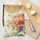 美しいレトロドラゴンフライ，バタフライ キッチンタオル (四つ折り)