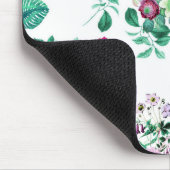 美しいレトロフローラアート マウスパッド (コーナー)