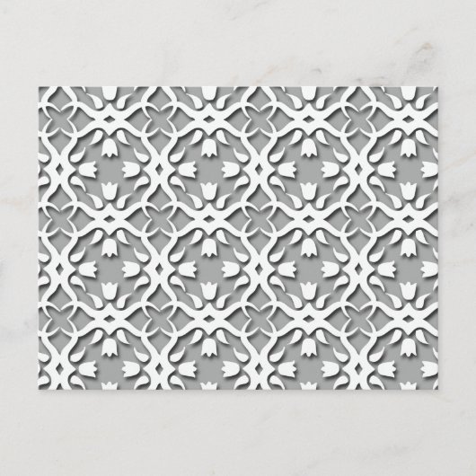 美しいレトロフローラエレガントパターン ポストカード (正面)