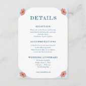 美しいレトロベビーブルー結婚のエンクロージャカード エンクロージャーカード (正面)