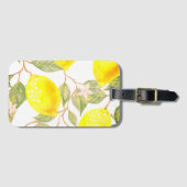 美しいレモンの水色 ラゲッジタグ (正面横)
