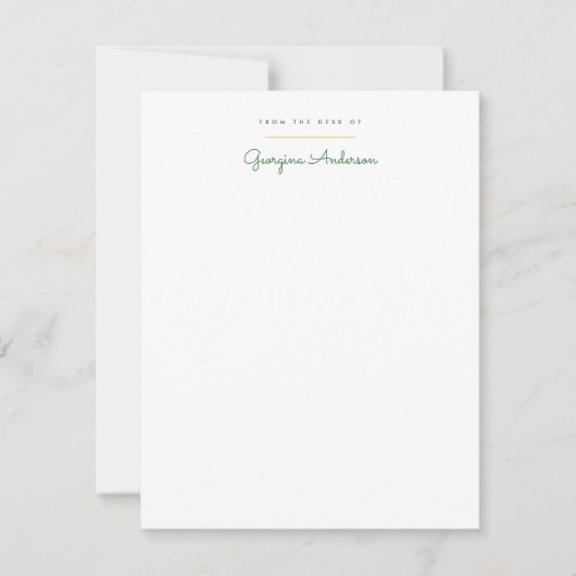 美しいレモンの身の回りの文房具 ノートカード (正面)