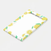 美しいレモンの食料品店リストの食事計画 ポストイット (アングル)