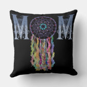 美しいレースとデニ絵を描ムMOMドリームキャッチャー クッション (裏面)