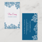 美しいレースの名刺 名刺 (正面/裏面)