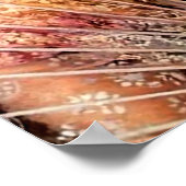 美しいレースの扇子を持つメキシコのカレンダーガール ポスター (角)